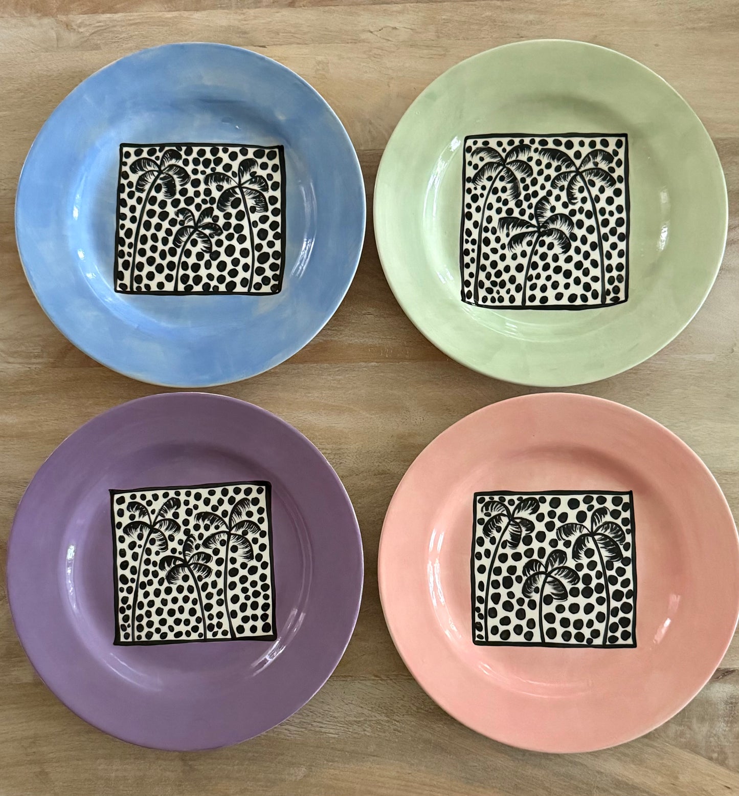 Pink Florida Palm Plate