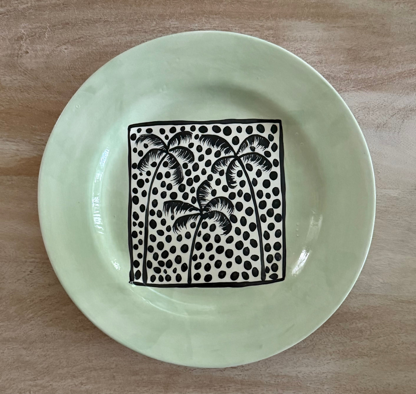 Green Florida Palm Plate