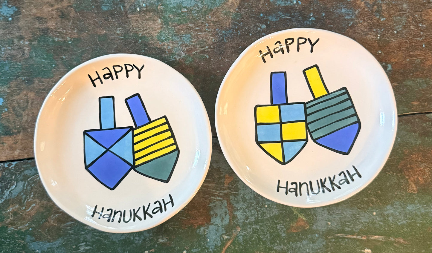 Dreidel Dessert Plate