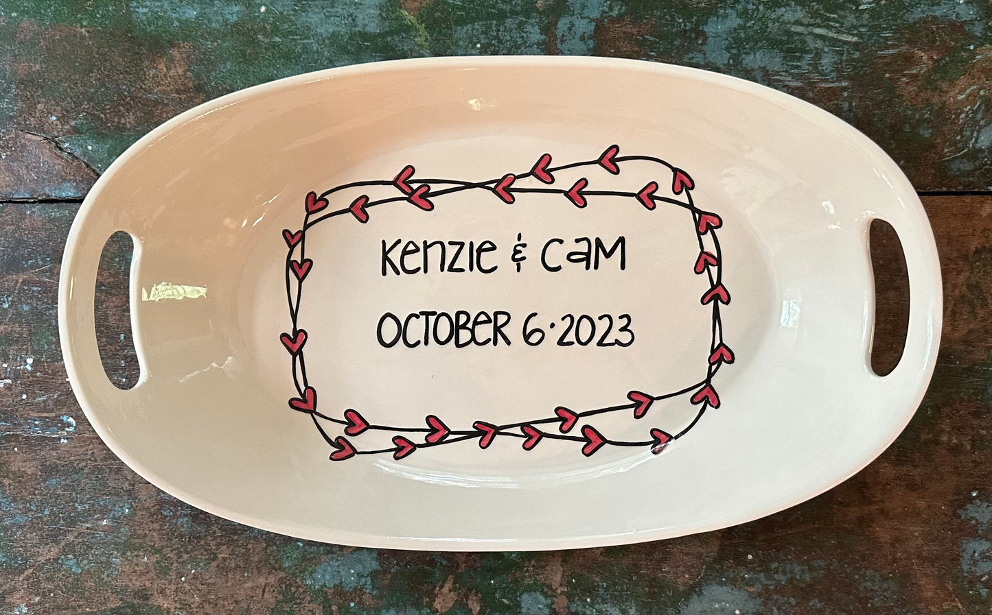 Wedding Platter with Handles