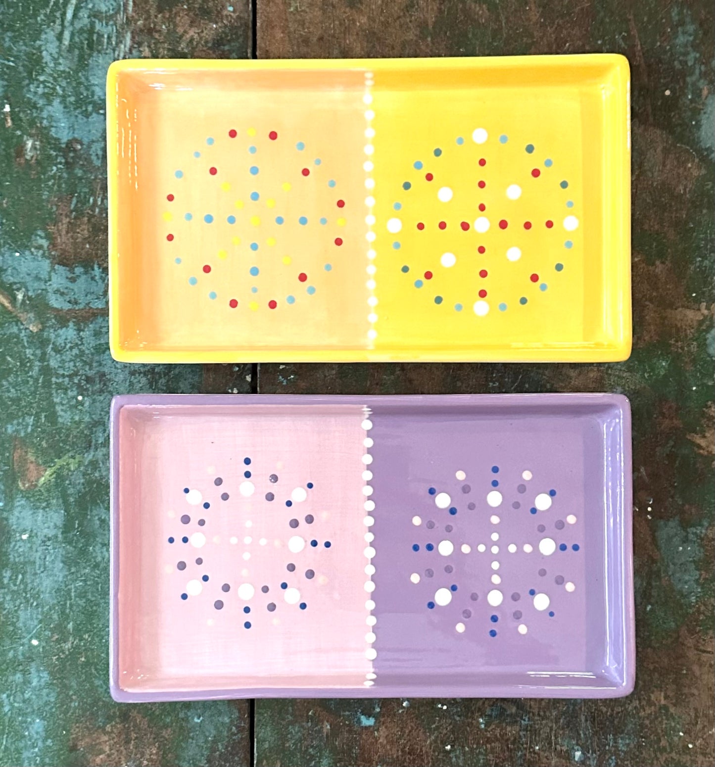 Orange Dot Art Tray
