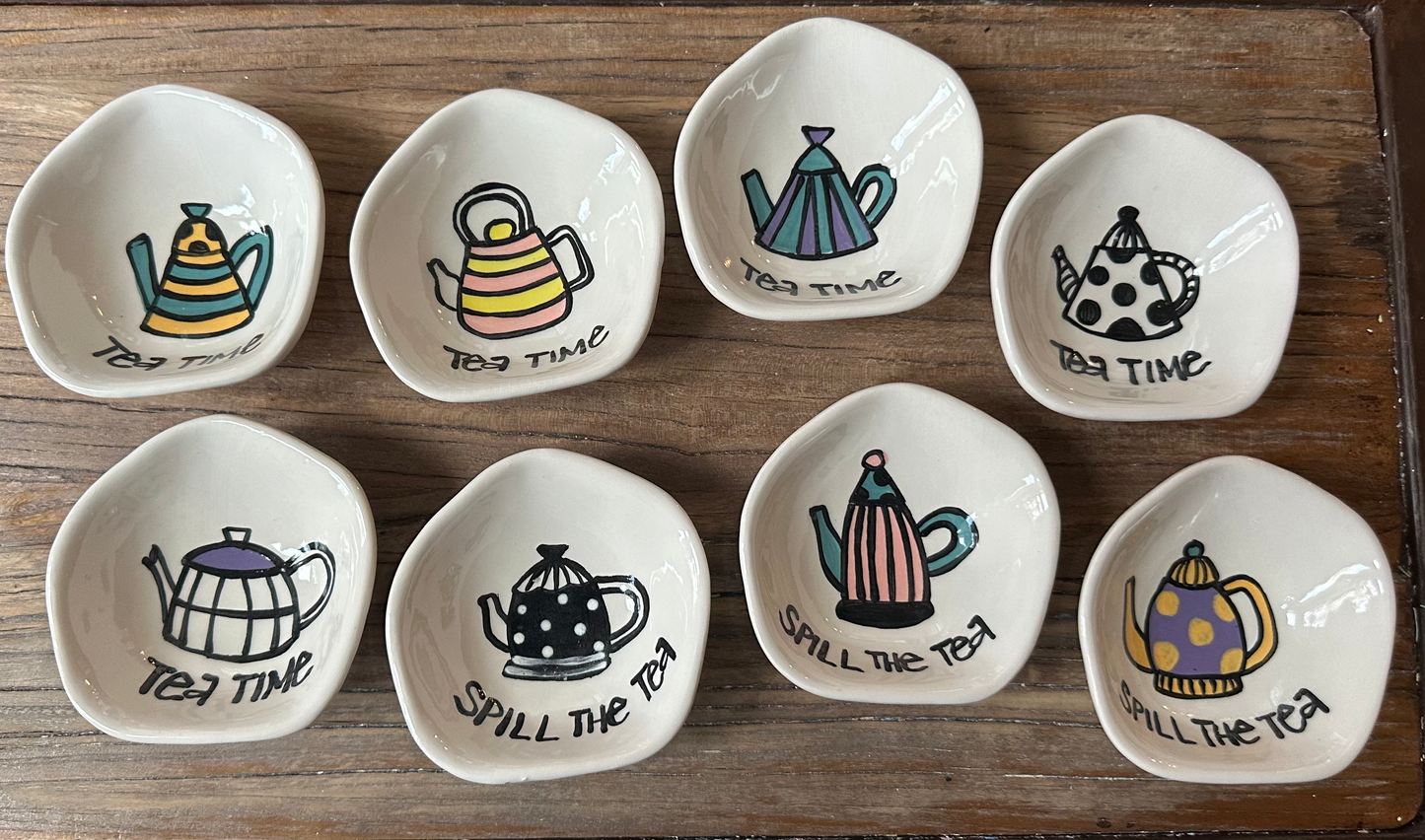 Pink/YellowTea Bag Dish
