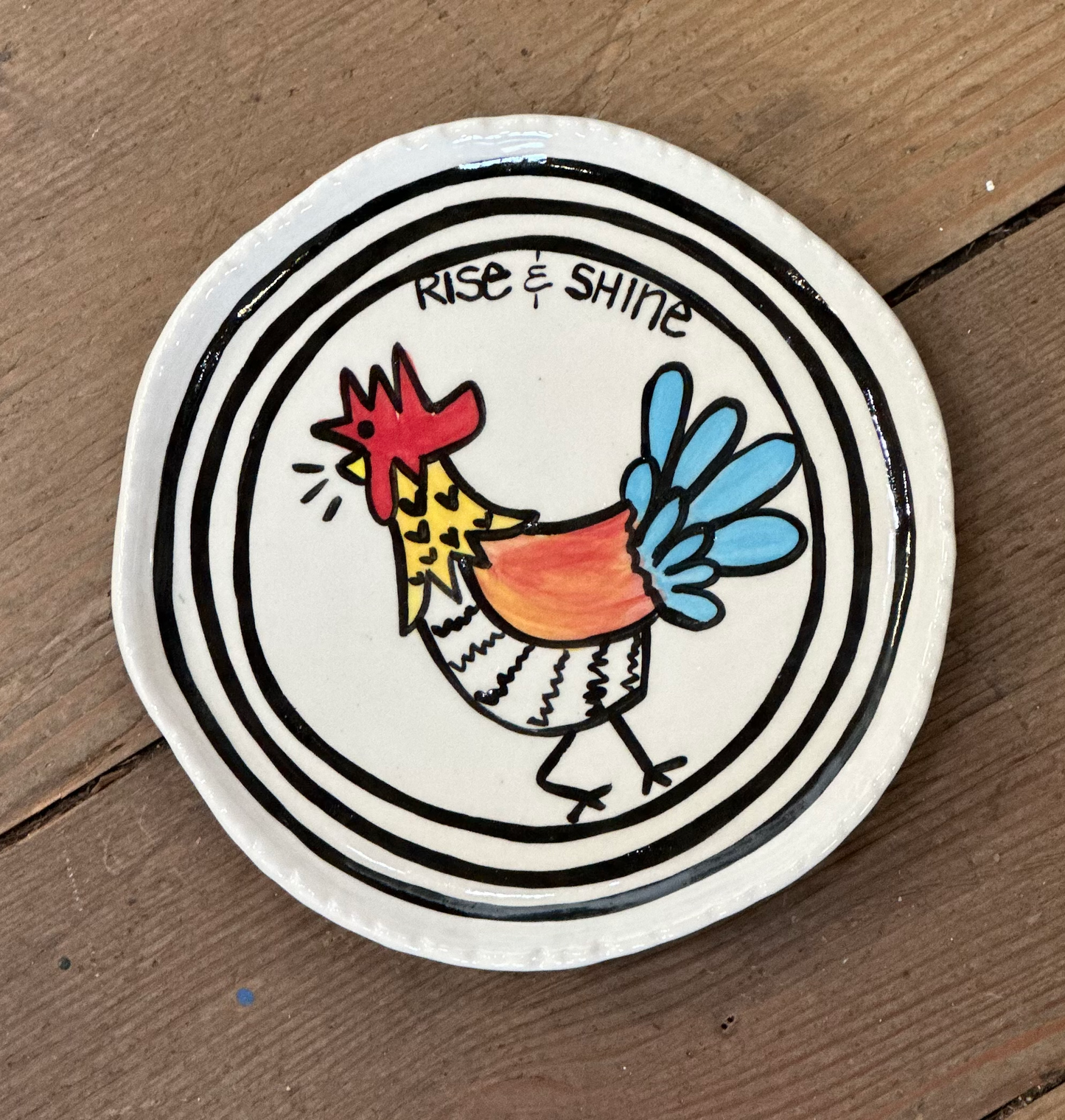 Rooster Kells Appetizer Plate "Cock a doodle doo"