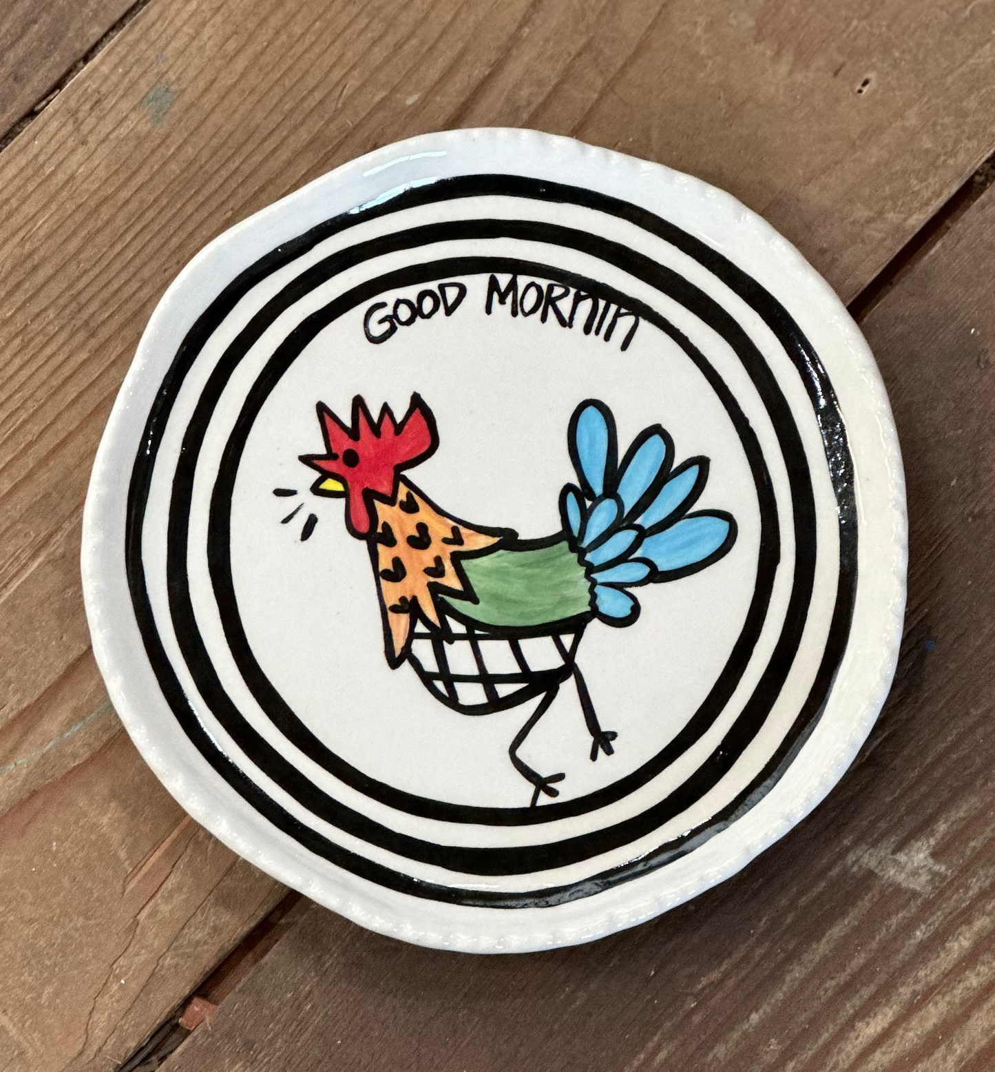 Rooster Serving Platter "Rise & Shine Mother Cluckers"