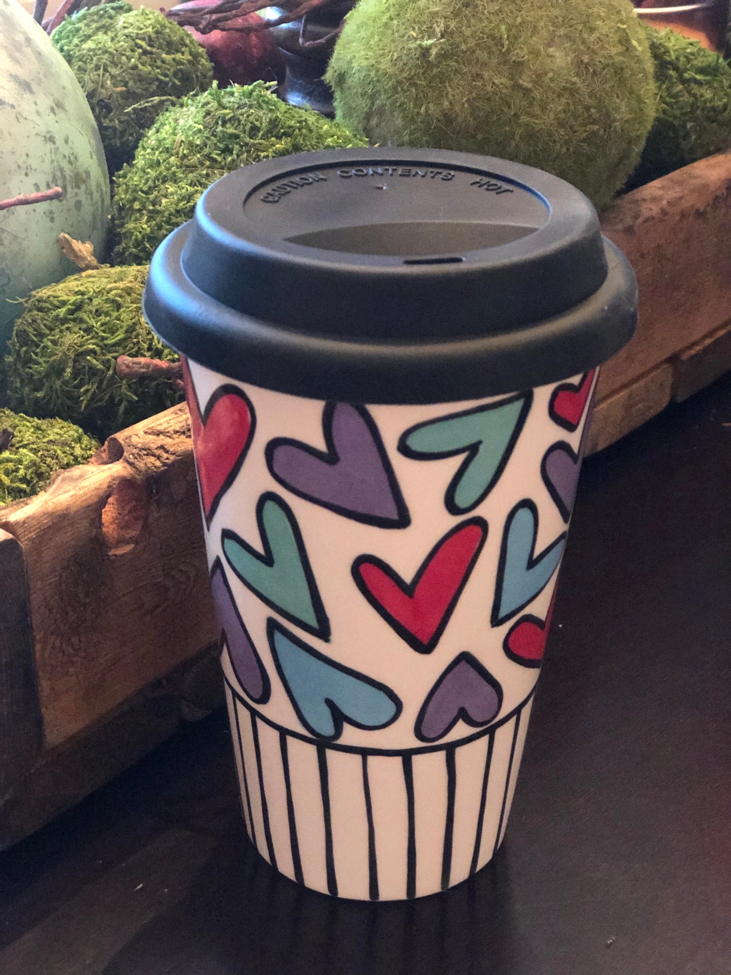 Heart Travel Tumbler with Lid