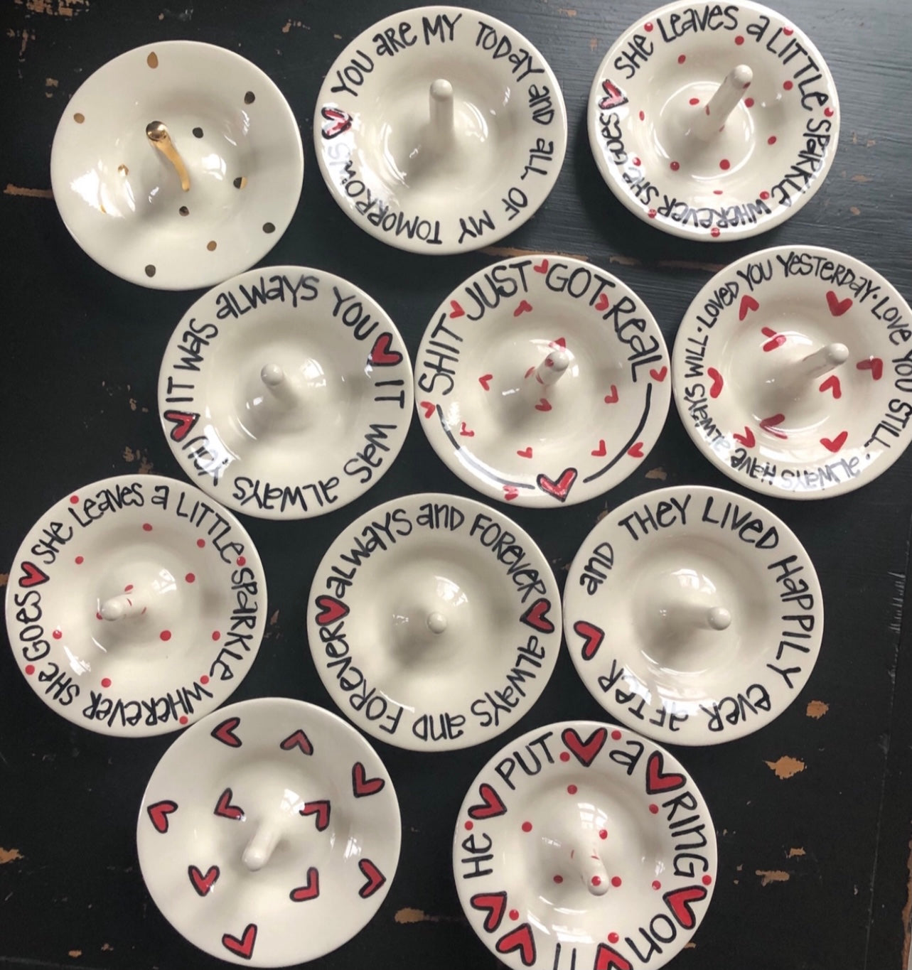 Ring Holder "She Leaves a Little Sparkle"