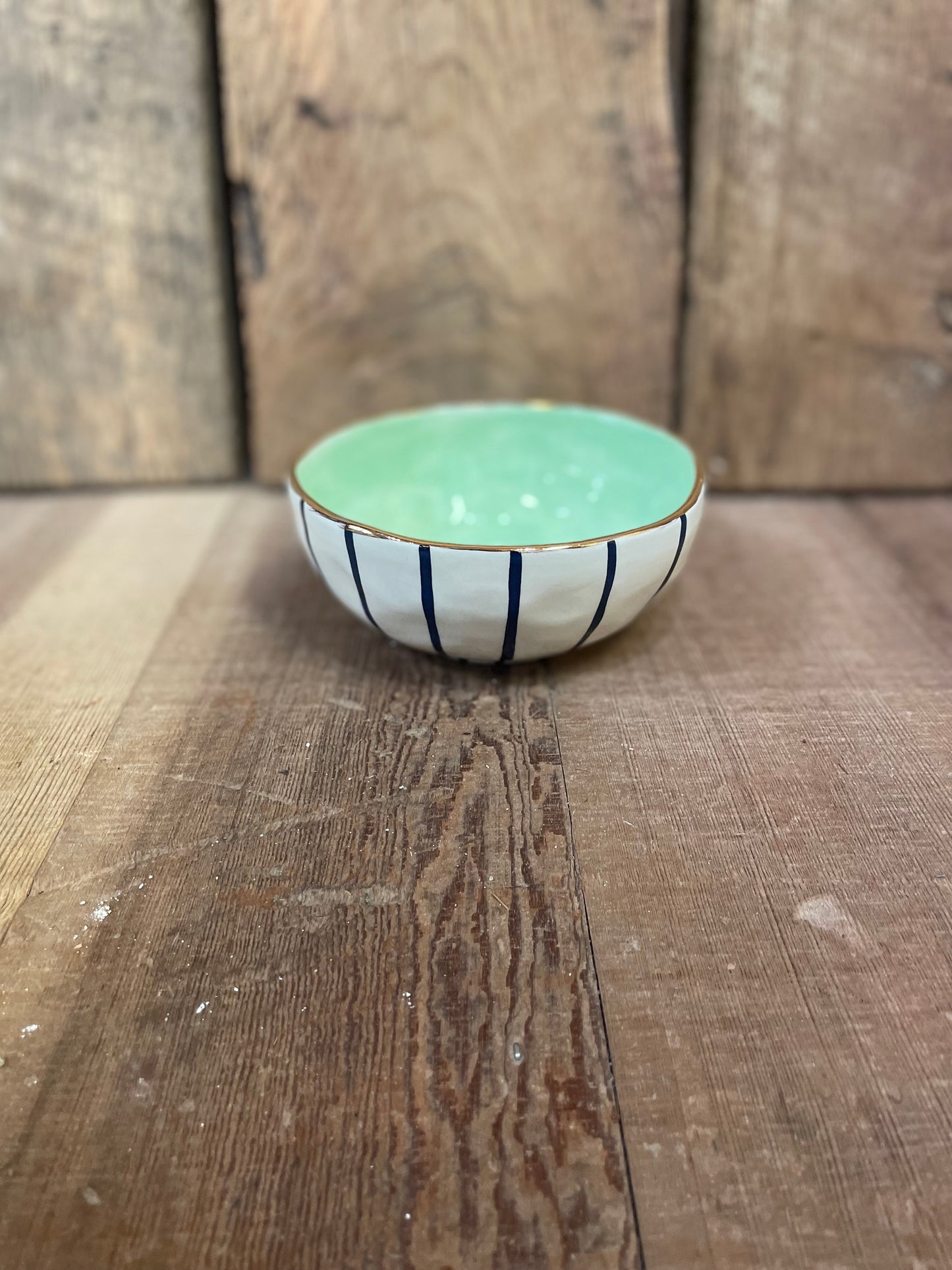 custom colorful bowls with gold rim
