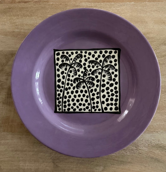 Purple Florida Palm Plate