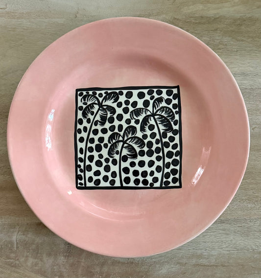 Pink Florida Palm Plate