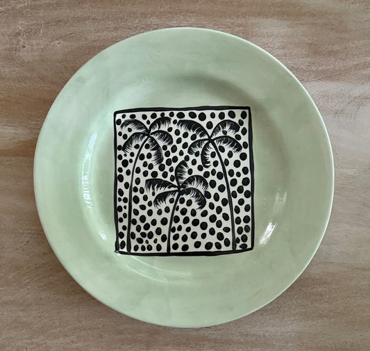 Green Florida Palm Plate