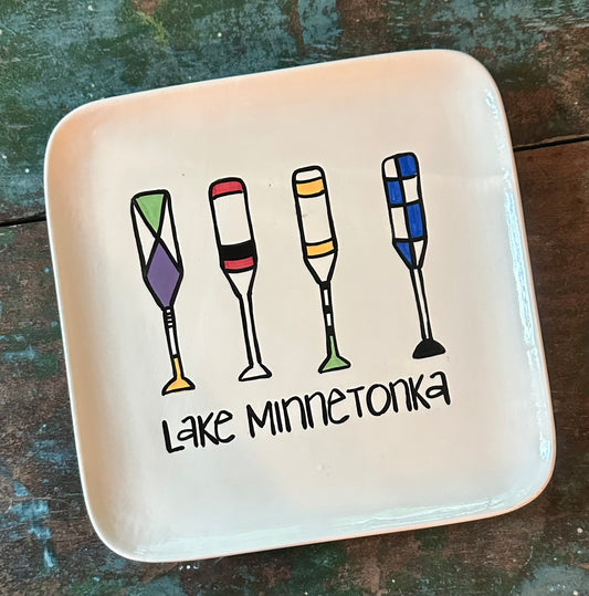 Lake Minnetonka Square Oars Platter