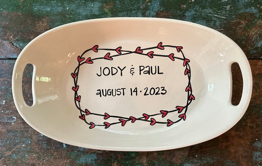 Wedding Platter with Handles