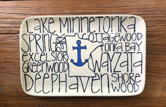 MInnesota Outline Anchor Neighborhood Plate