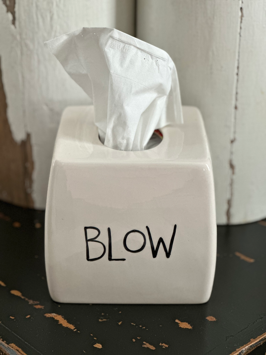 "BLOW" Kleenex Box