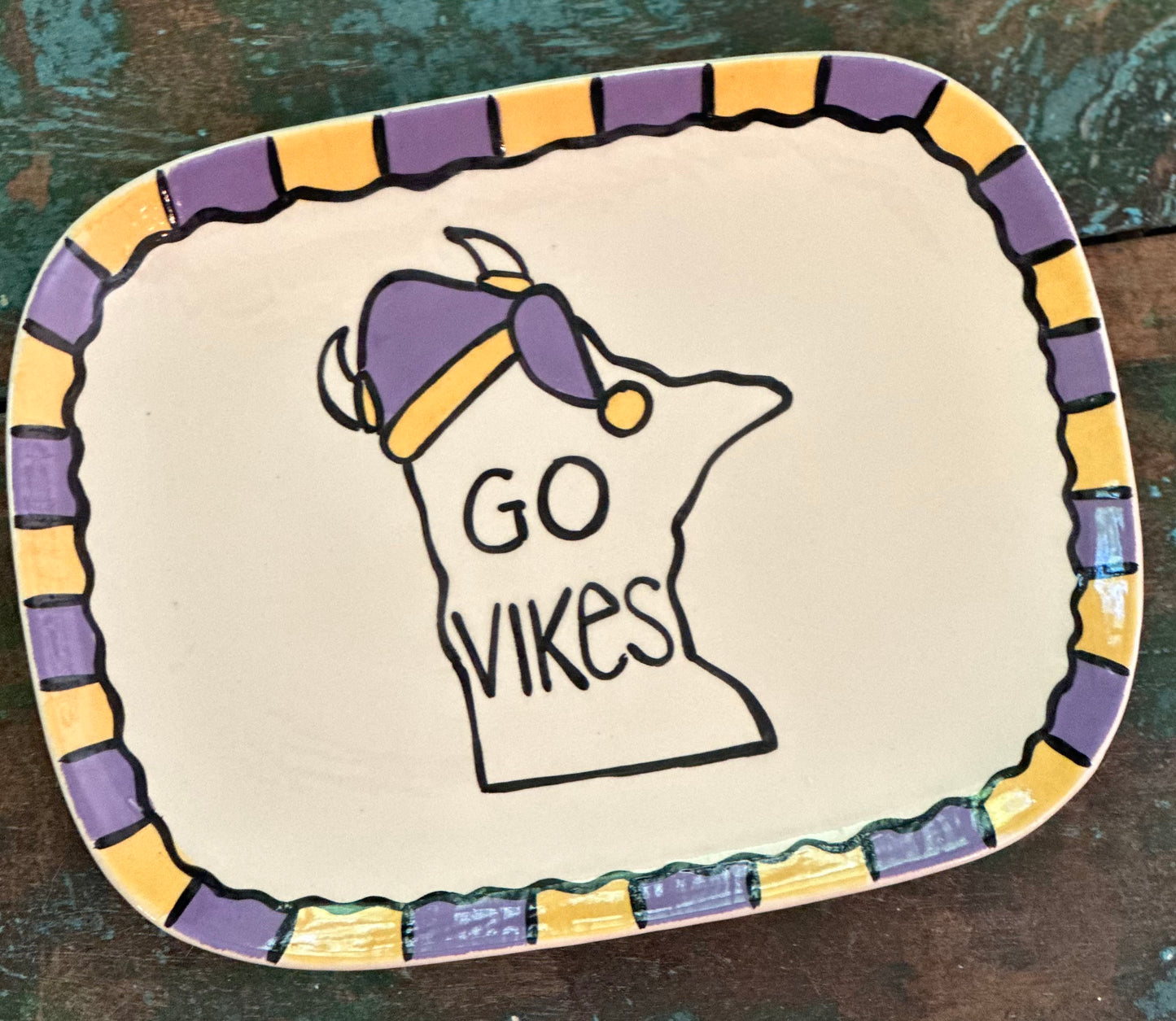 Squircle Vikings Platter
