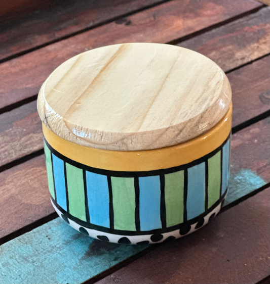 Medium Modern Canister Circus Stripe