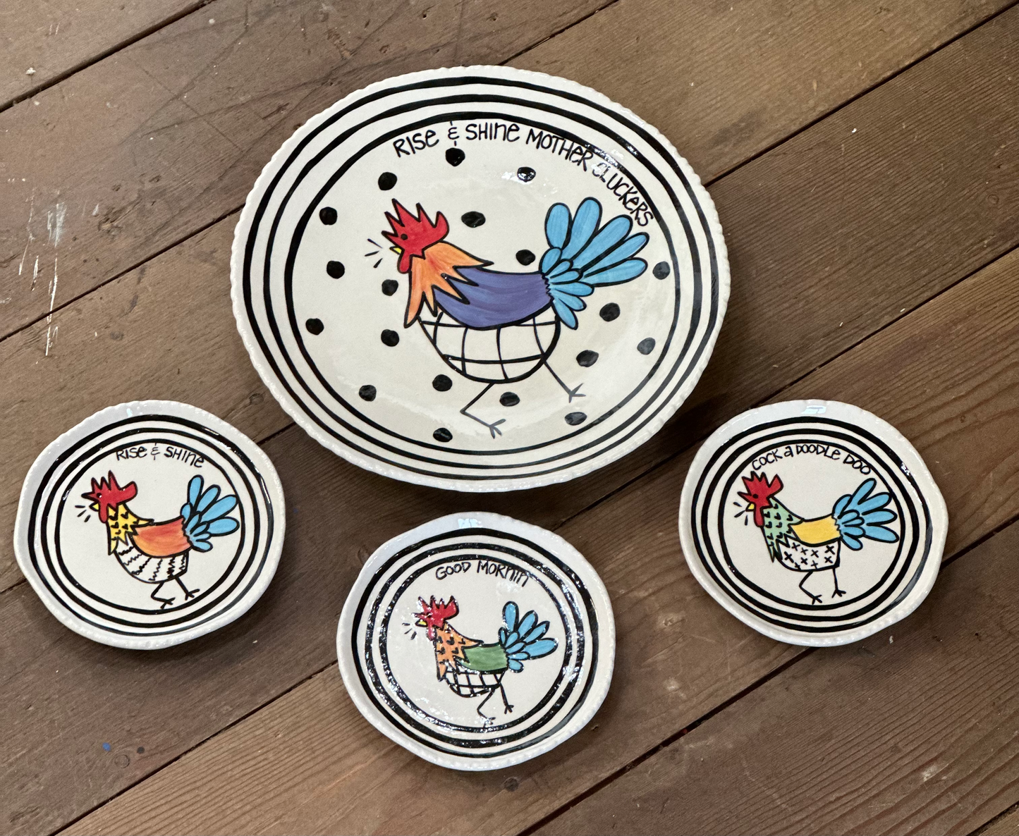 Rooster Kells Appetizer Plate "Cock a doodle doo"