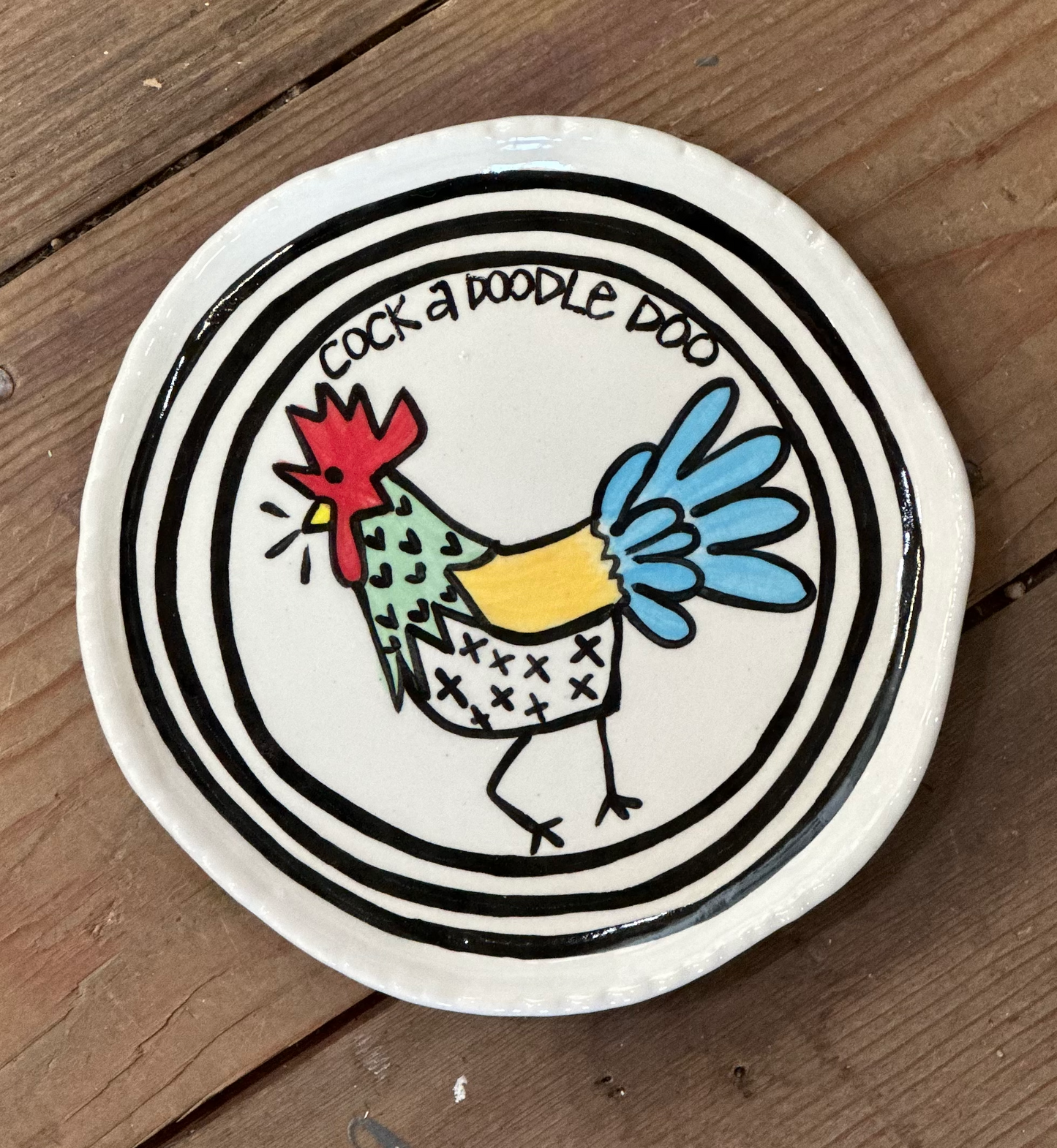 Rooster Serving Platter "Rise &amp; Shine Mother Cluckers"