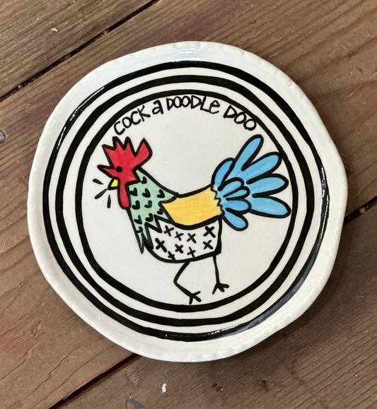 Rooster Kells Appetizer Plate "Cock a doodle doo"