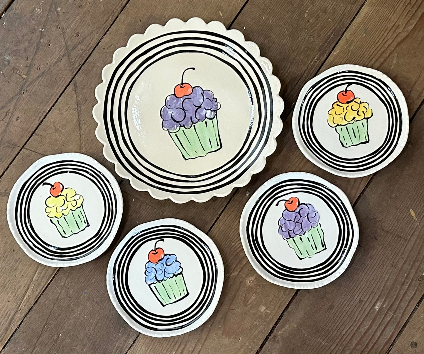 Purple Cupcake Small Kells Plate