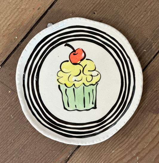 Yellow Cupcake Small Kells Plate
