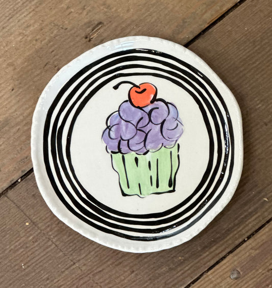 Purple Cupcake Small Kells Plate