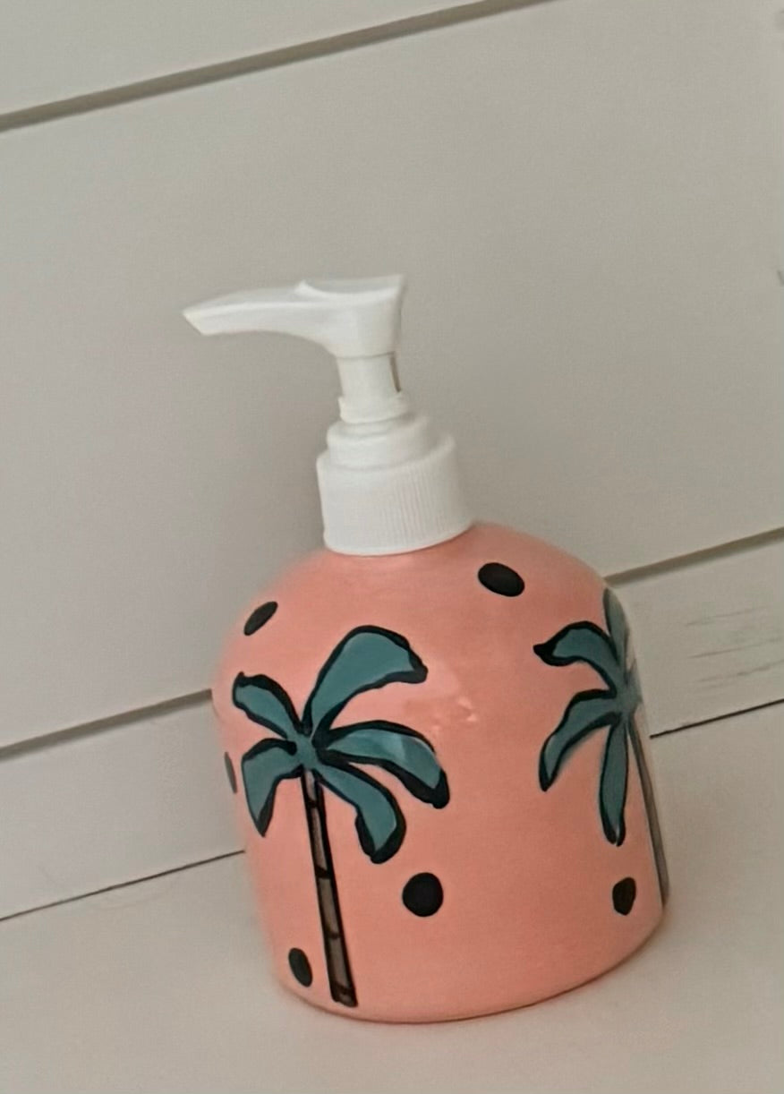 Palm Tree Soap Dispenser/pink
