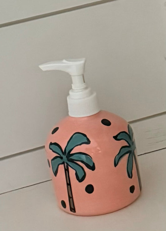 Palm Tree Soap Dispenser/pink