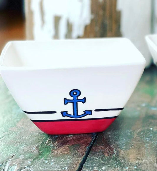 Metro red anchor Bowl