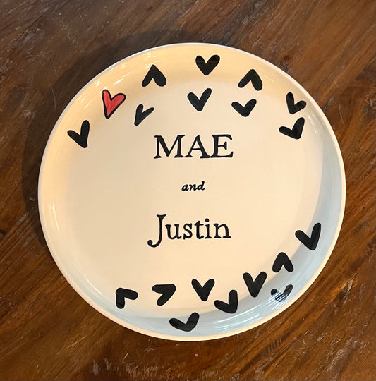 Custom Heart Wedding Platter