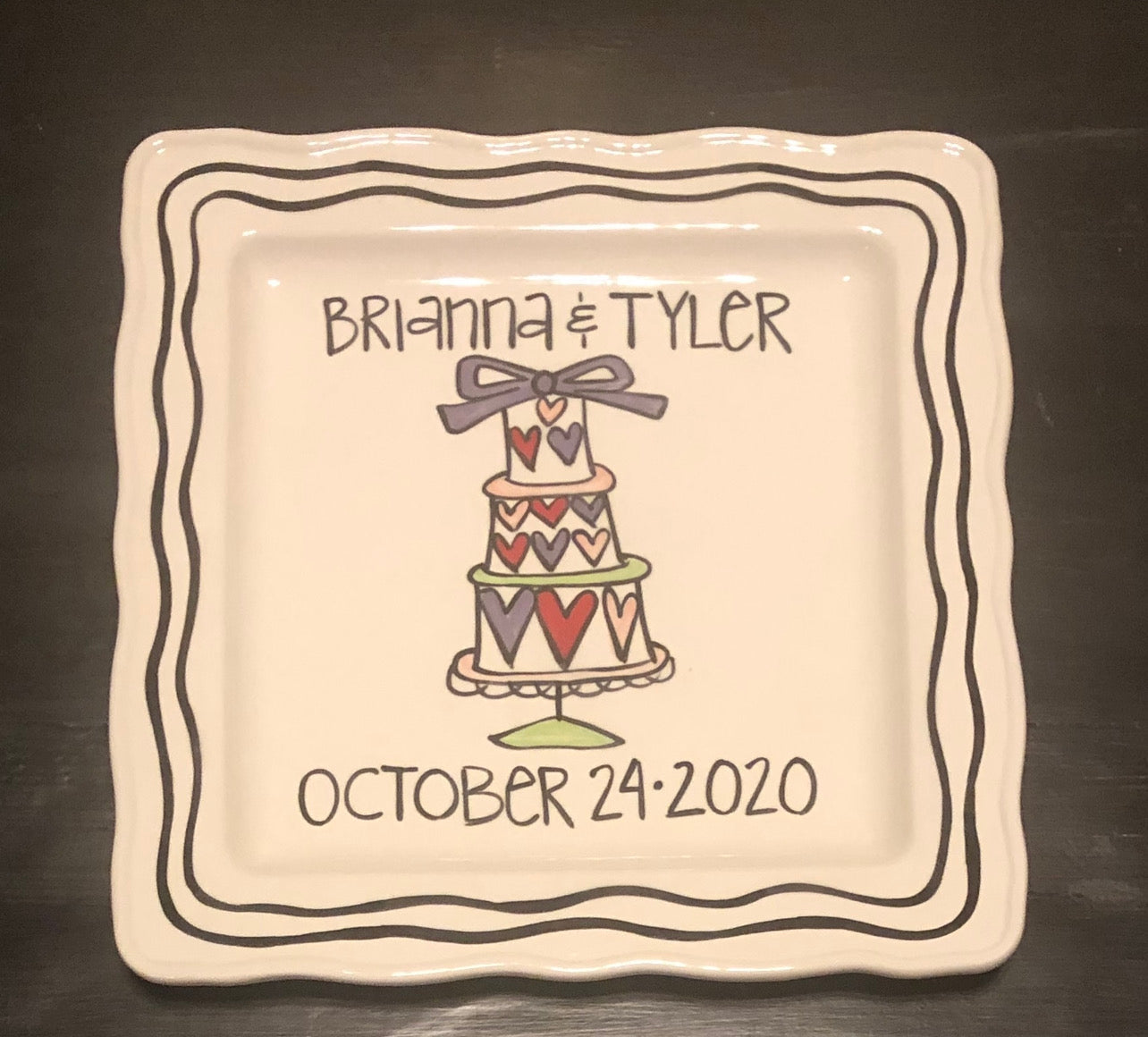 Custom Wedding Cake Platter
