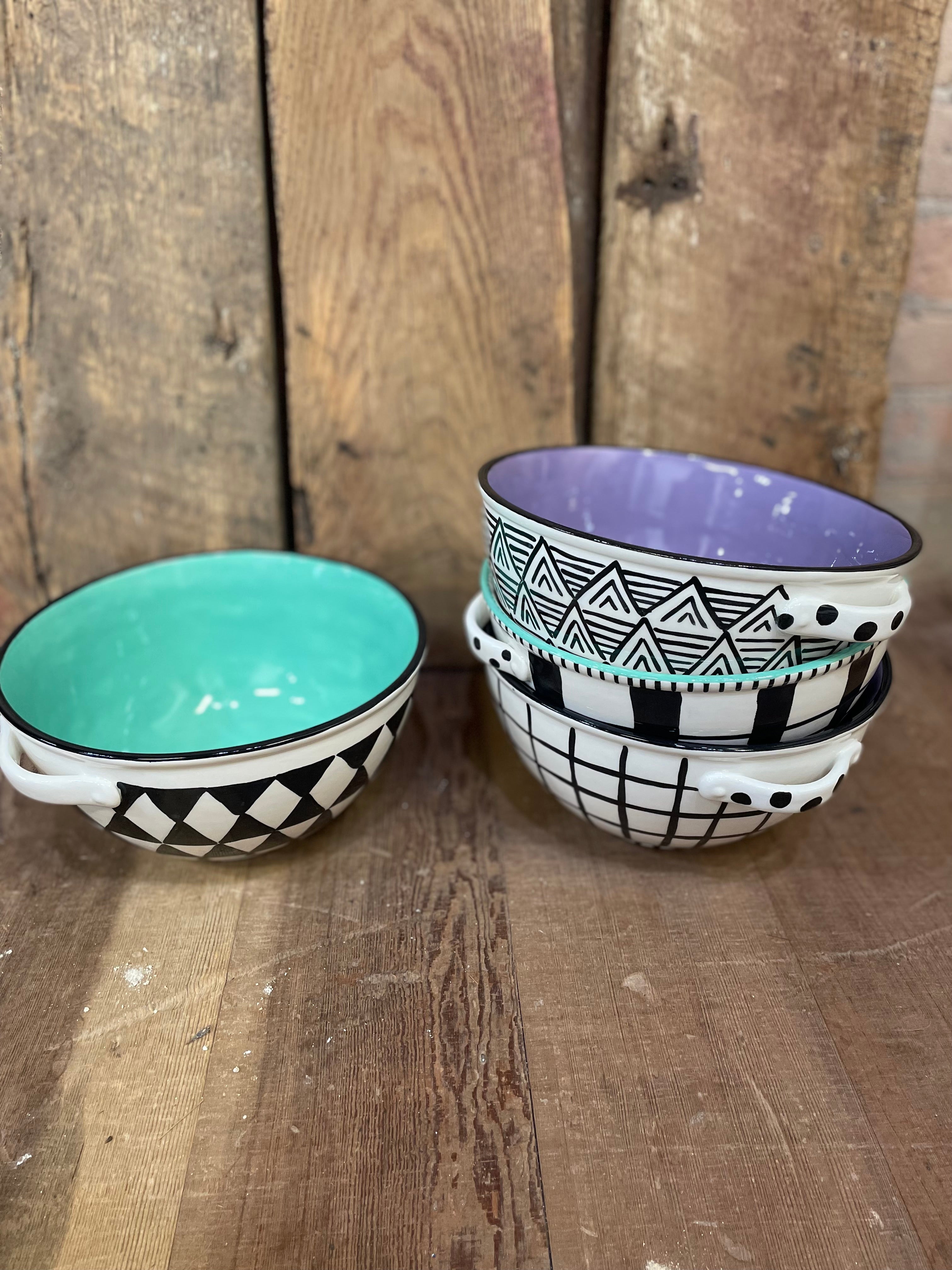 Serving bowls with handles hotsell