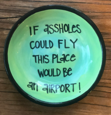 Airport Funny Quote Dish